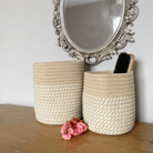 Set Of Two Cotton Rope Baskets - Price Crash Furniture