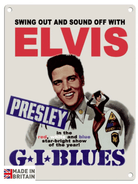 Small Metal Sign 45 x 37.5cm Movie Poster Elvis G.I Blues - Price Crash Furniture