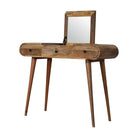 Solid Wood Dressing Table with Foldable Mirror by Artisan Furniture - Price Crash Furniture