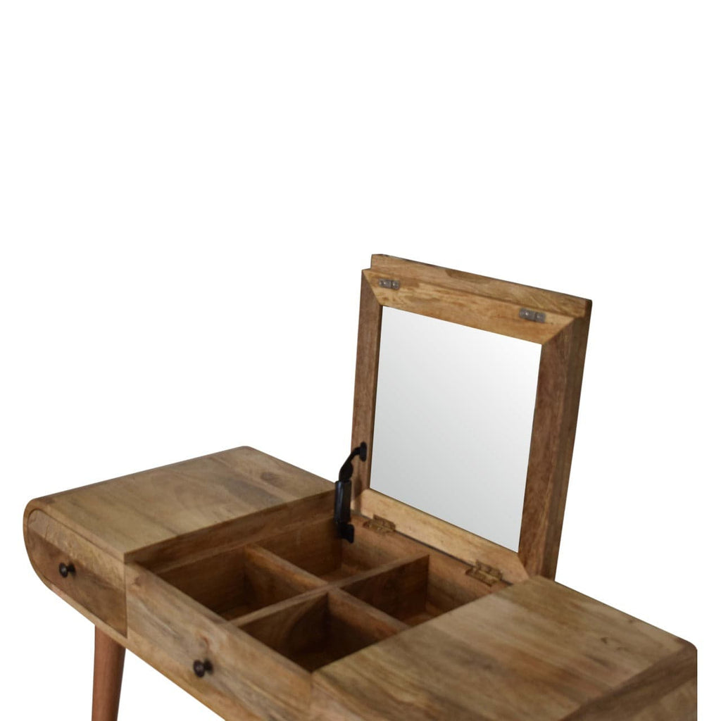 Solid Wood Dressing Table with Foldable Mirror by Artisan Furniture - Price Crash Furniture