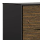 Soma TV Table 3 Doors In Granulated Black Brushed Espresso - Price Crash Furniture