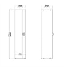 Space Tall Narrow Single Wardrobe - 1 Door in White 1750 - Price Crash Furniture