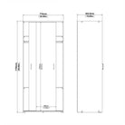 Space Tall Narrow Wardrobe - 2 Sliding Doors In White 1750 - Price Crash Furniture