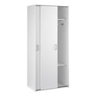 Space Tall Narrow Wardrobe - 2 Sliding Doors In White 1750 - Price Crash Furniture