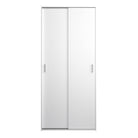 Space Tall Narrow Wardrobe - 2 Sliding Doors In White 1750 - Price Crash Furniture