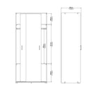 Space Tall Narrow Wardrobe - 2 Sliding Doors In White 1750 - Price Crash Furniture