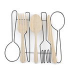 Spoon, Fork & Knife Wall Decoration 45cm - Price Crash Furniture