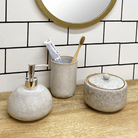 Taupe Ceramic Toothbrush Holder - Price Crash Furniture