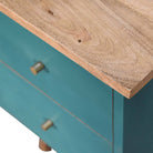 Teal Hand Painted Bedside by Artisan Furniture - Price Crash Furniture