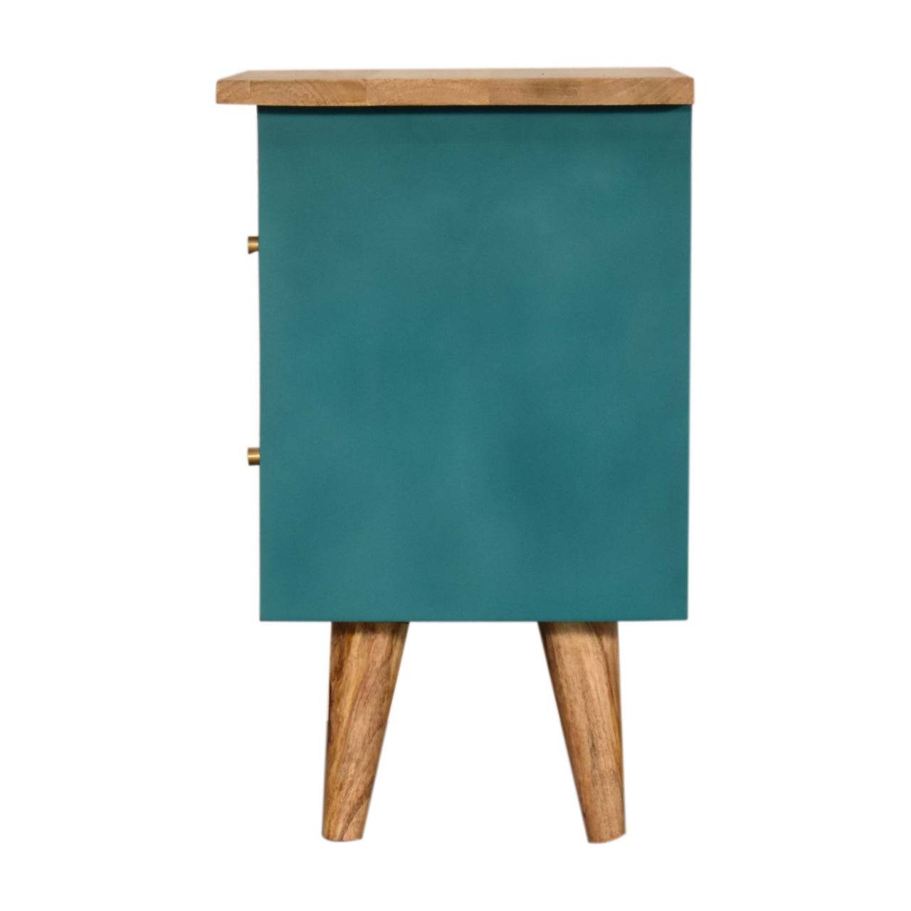 Teal Hand Painted Bedside by Artisan Furniture - Price Crash Furniture