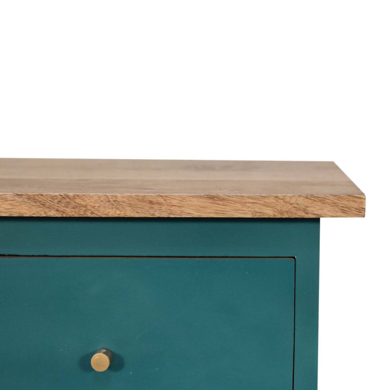 Teal Hand Painted Bedside by Artisan Furniture - Price Crash Furniture