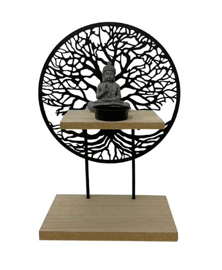 Tree Of Life With Buddha And Tea Light - Price Crash Furniture