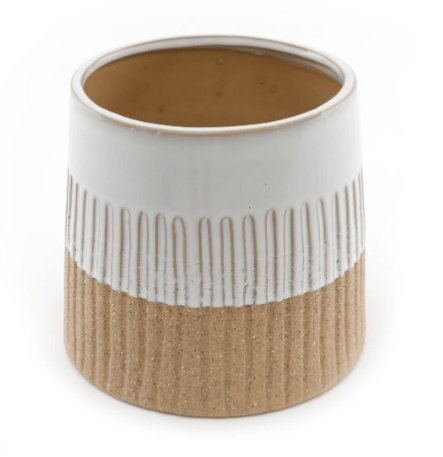Two-tone Textured Ceramic Planter - Price Crash Furniture