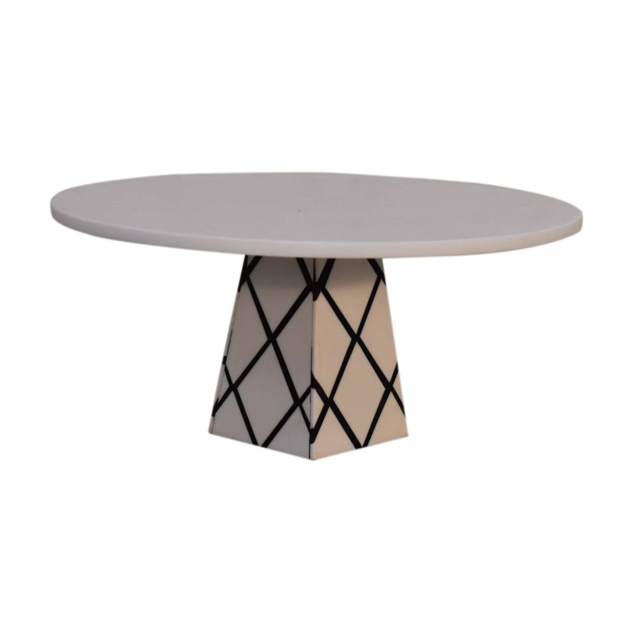 White Cross Base Resin Cake Stand by Artisan Furniture - Price Crash Furniture