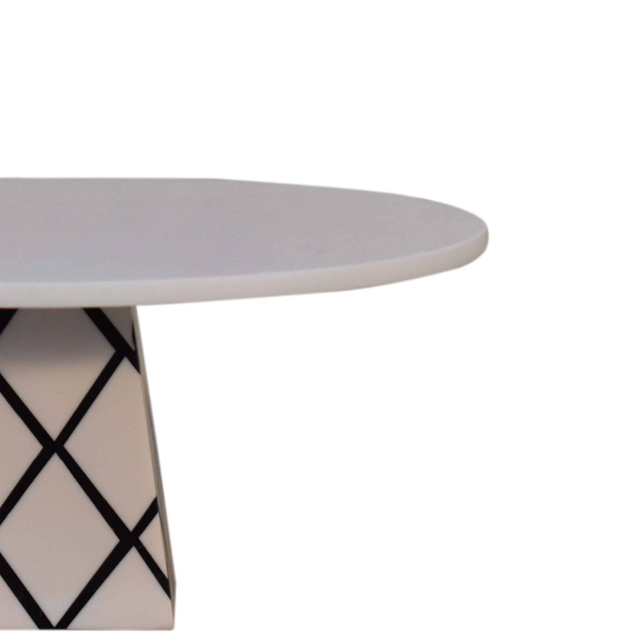 White Cross Base Resin Cake Stand by Artisan Furniture - Price Crash Furniture