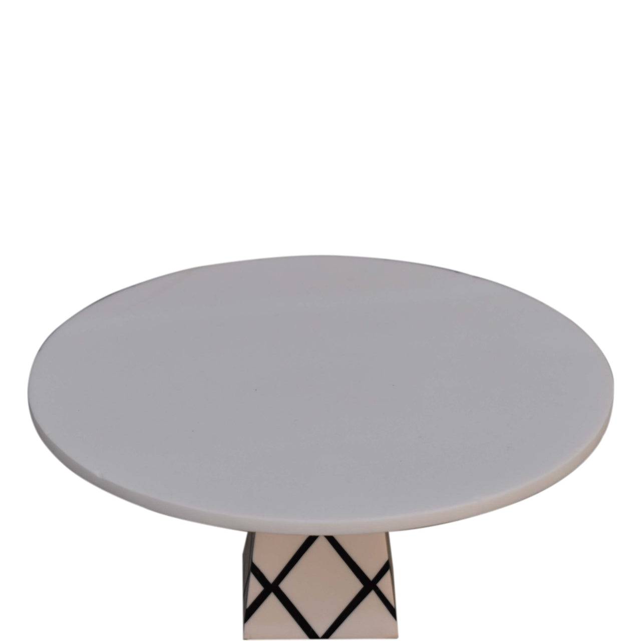 White Cross Base Resin Cake Stand by Artisan Furniture - Price Crash Furniture