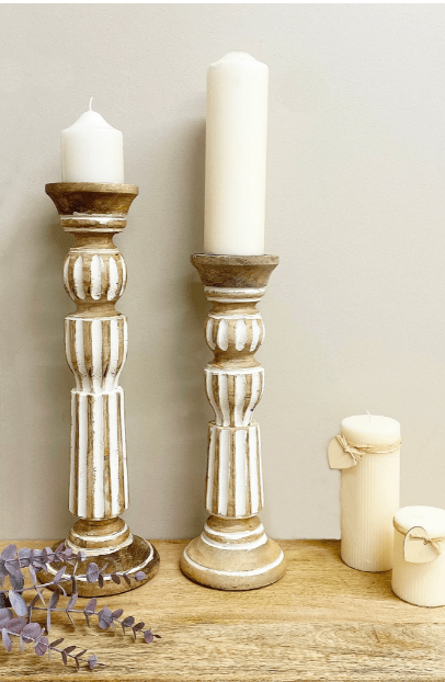 Wooden Candle Stick 38cm - Price Crash Furniture