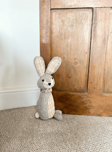 Woven Fabric Rabbit Doorstop - Price Crash Furniture