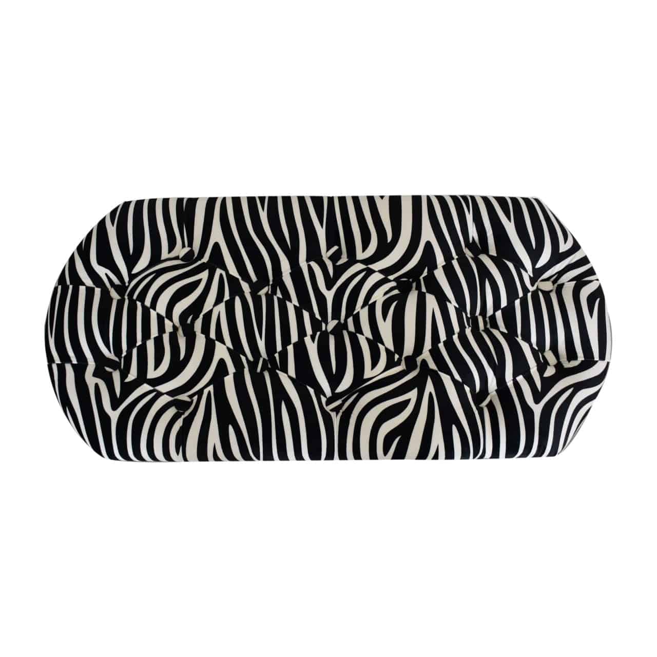 Zebra Print Deep Button Bench by Artisan Furniture - Price Crash Furniture