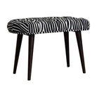 Zebra Print Deep Button Bench by Artisan Furniture - Price Crash Furniture