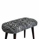 Zebra Print Deep Button Bench by Artisan Furniture - Price Crash Furniture