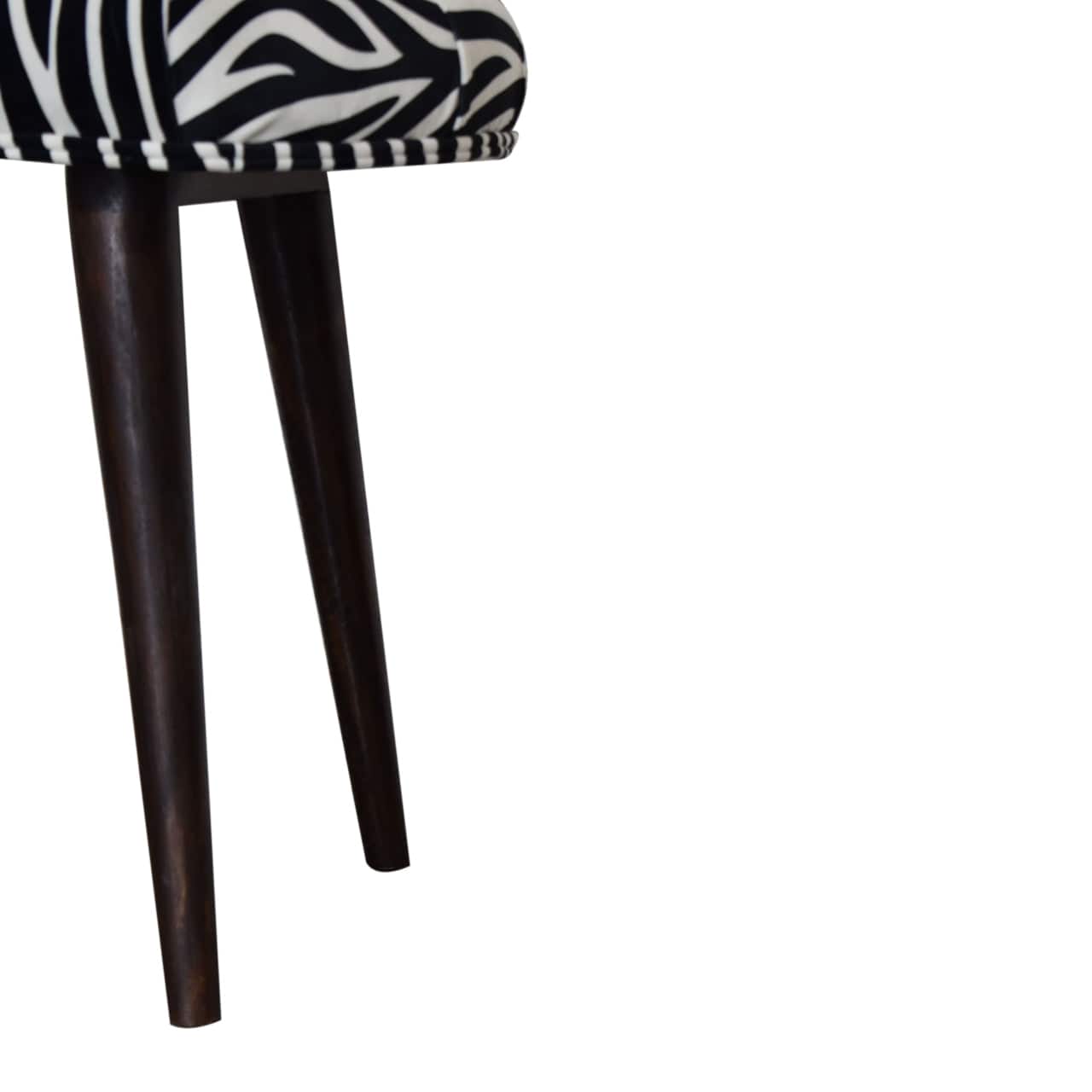 Zebra Print Deep Button Bench by Artisan Furniture - Price Crash Furniture