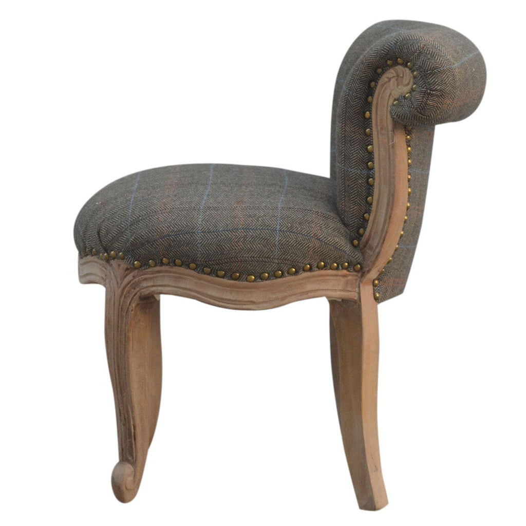 Artisan Small Multi Tweed Country Style French Chair - Price Crash Furniture