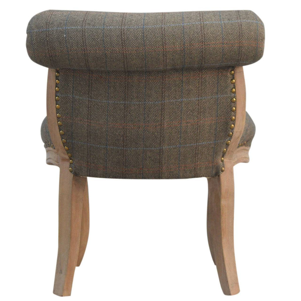 Artisan Small Multi Tweed Country Style French Chair - Price Crash Furniture