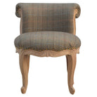 Artisan Small Multi Tweed Country Style French Chair - Price Crash Furniture