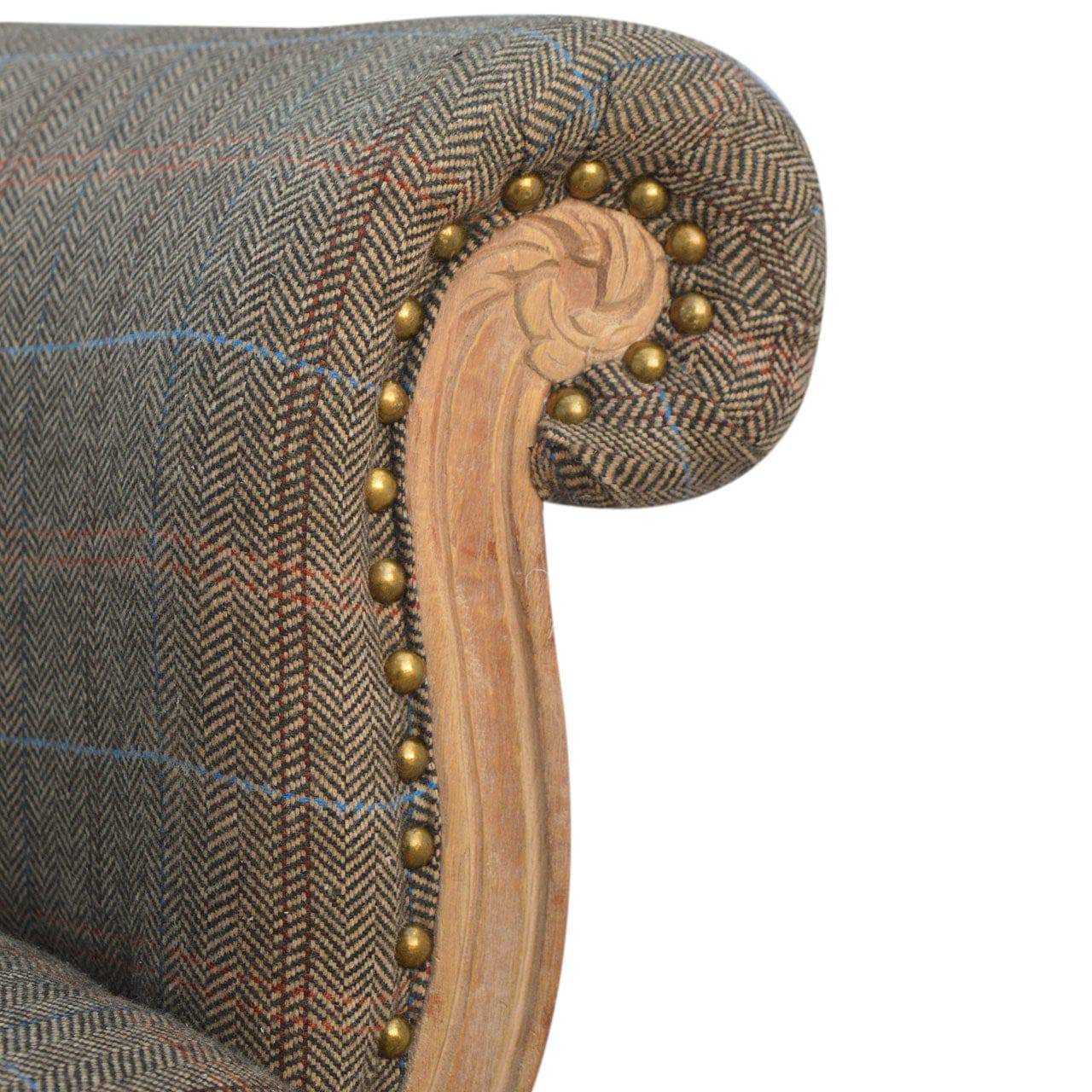 Artisan Small Multi Tweed Country Style French Chair - Price Crash Furniture