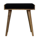 Black Velvet Tray Style Footstool by Artisan Furniture - Price Crash Furniture