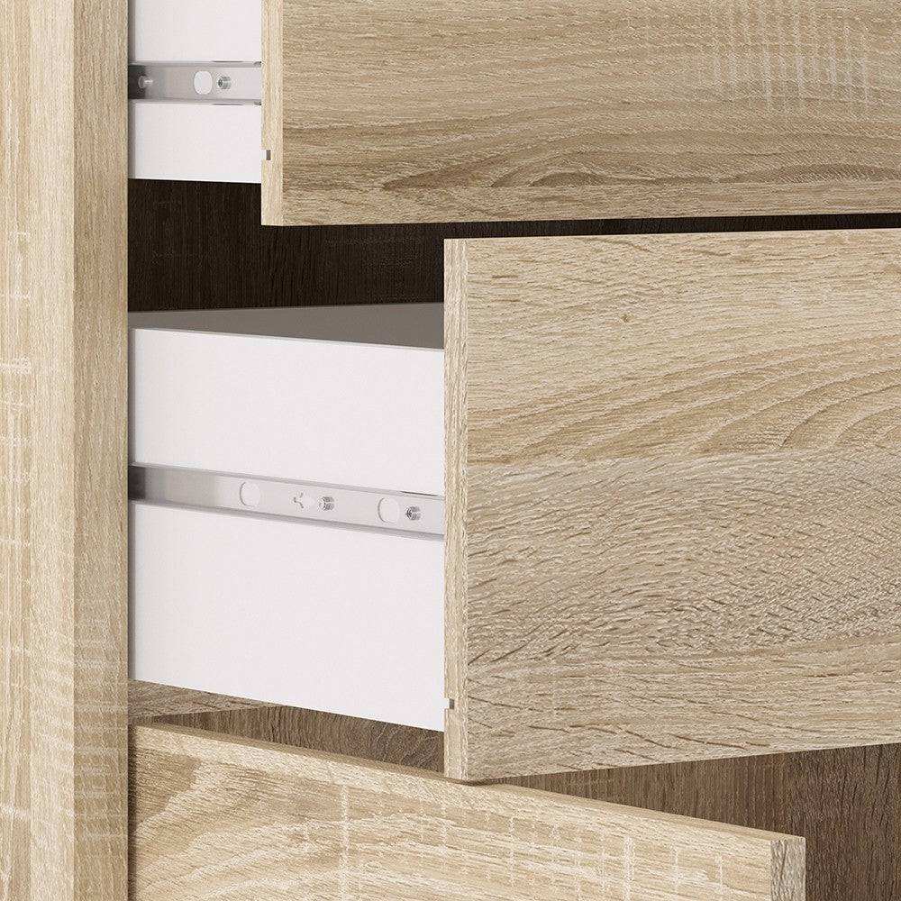 Prima Bookcase 5 Shelves with 2 Drawers and 2 Doors in Oak - Price Crash Furniture