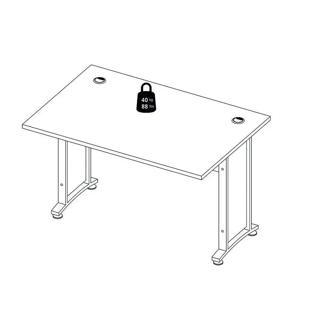 Prima Desk 120 cm in Oak with White Legs - Price Crash Furniture
