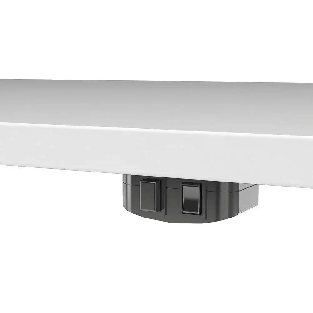 Prima Desk 150 cm with Electric Height Adjust for Standing or Sitting with White Legs in White - Price Crash Furniture