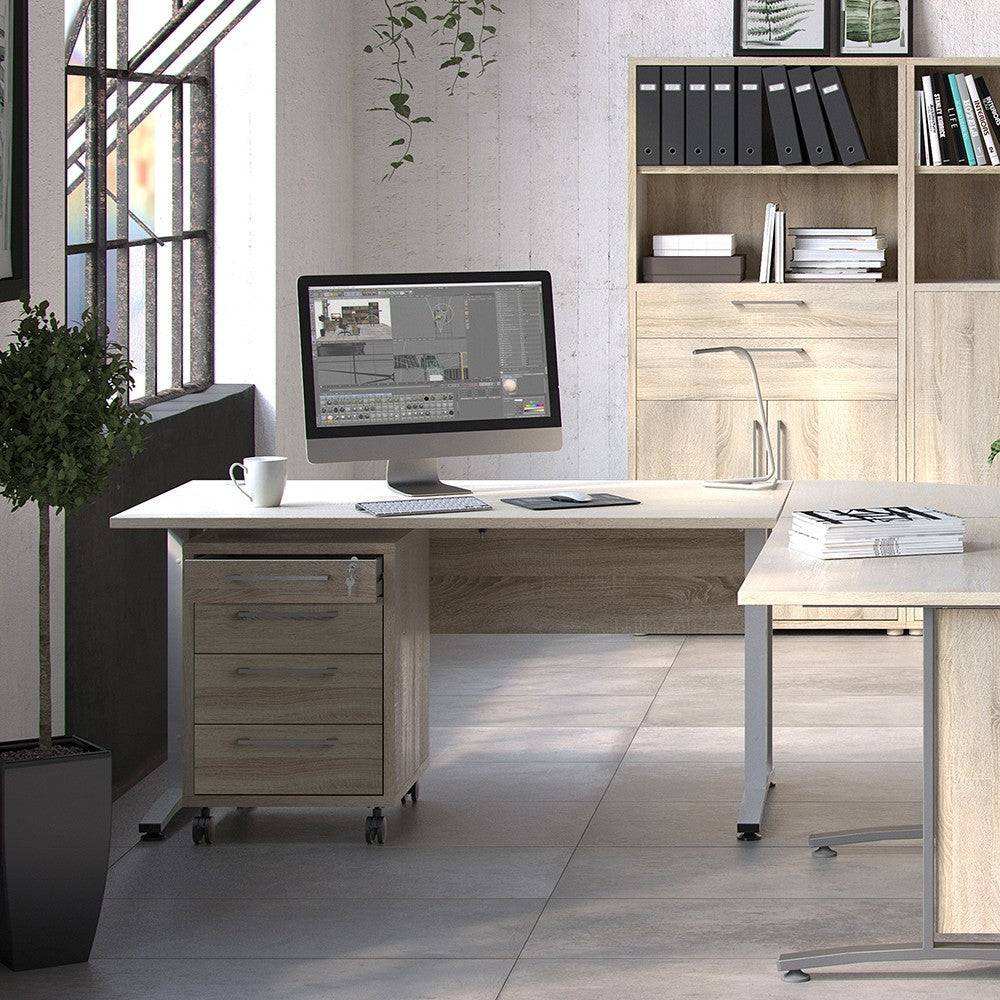 Prima Mobile Pedestal Cabinet in Oak - Price Crash Furniture