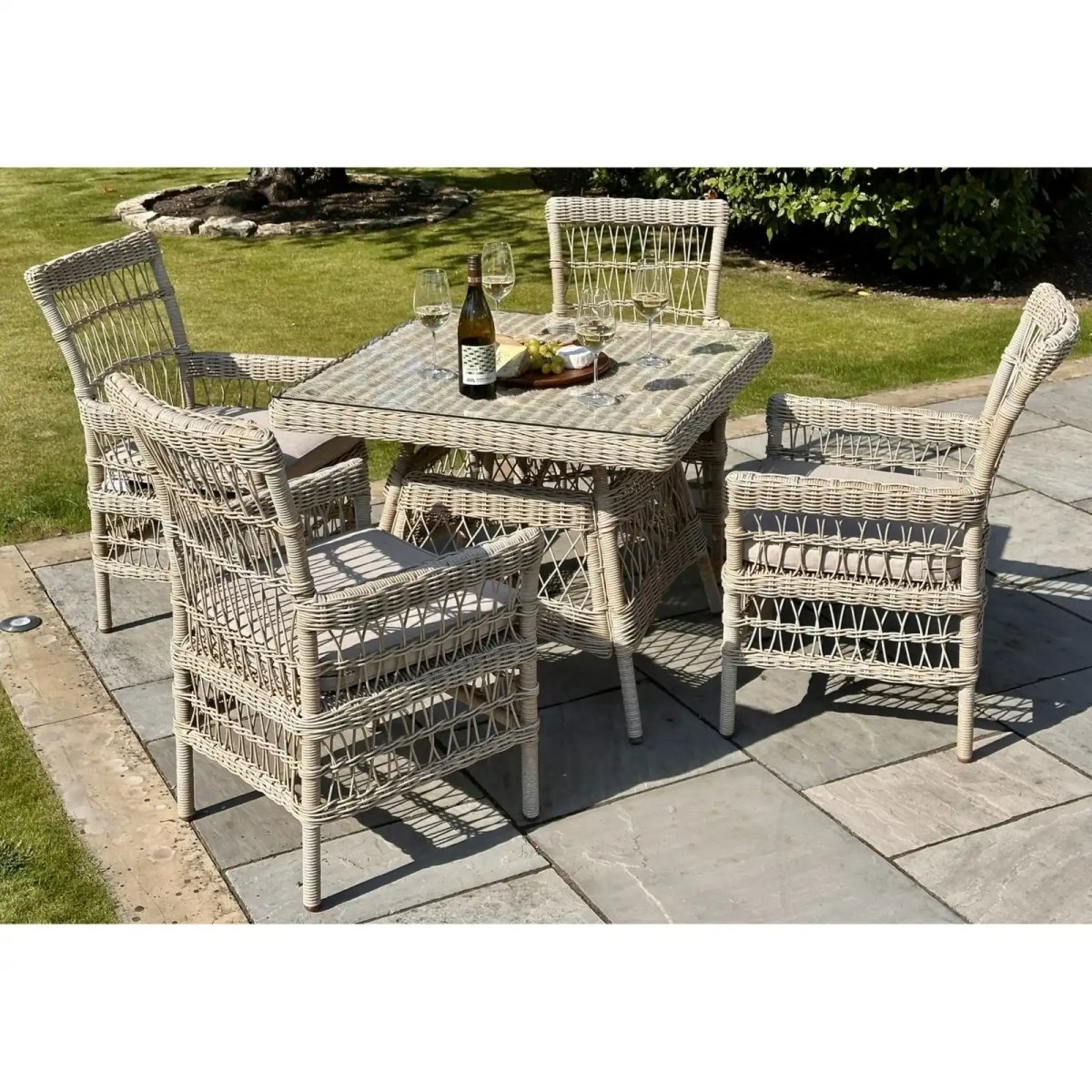 Provence Collection Outdoor 4 Seater Dining Set - Price Crash Furniture