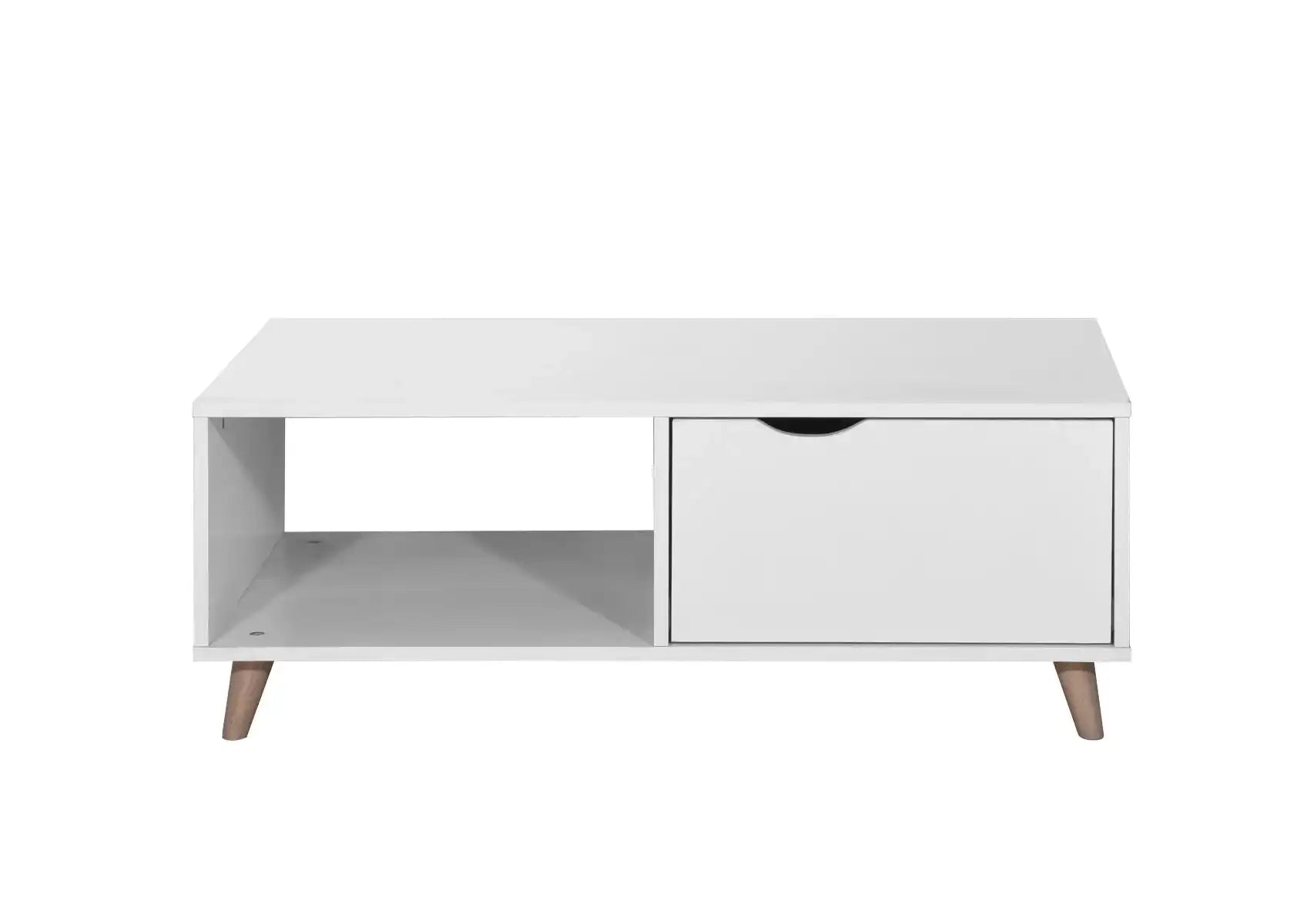 Pulford 2 Drawer Coffee Table in White by TAD - Price Crash Furniture