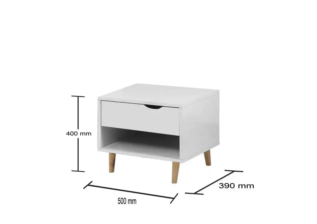Pulford 3 Piece Bedroom Set by TAD: Wardrobe, Chest of Drawers, Nightstand - Price Crash Furniture