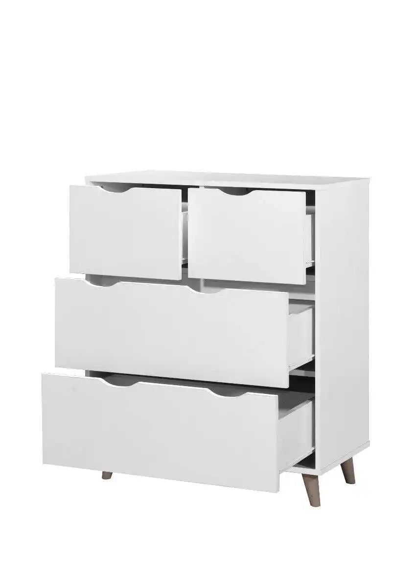 Pulford 3 Piece Bedroom Set by TAD: Wardrobe, Chest of Drawers, Nightstand - Price Crash Furniture