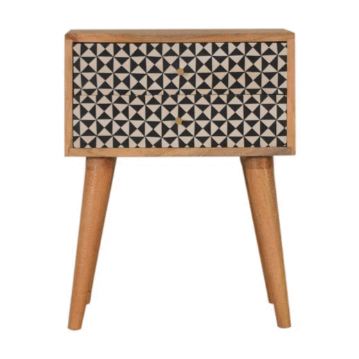 Rafina 2 Drawer Bedside Cabinet Unit - Price Crash Furniture