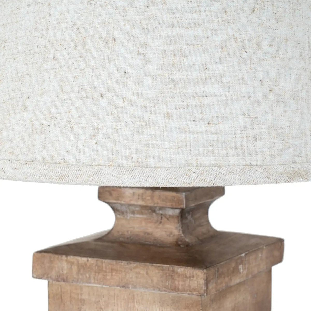 Ravelle Table Lamp With Edged Linen Shade - Price Crash Furniture