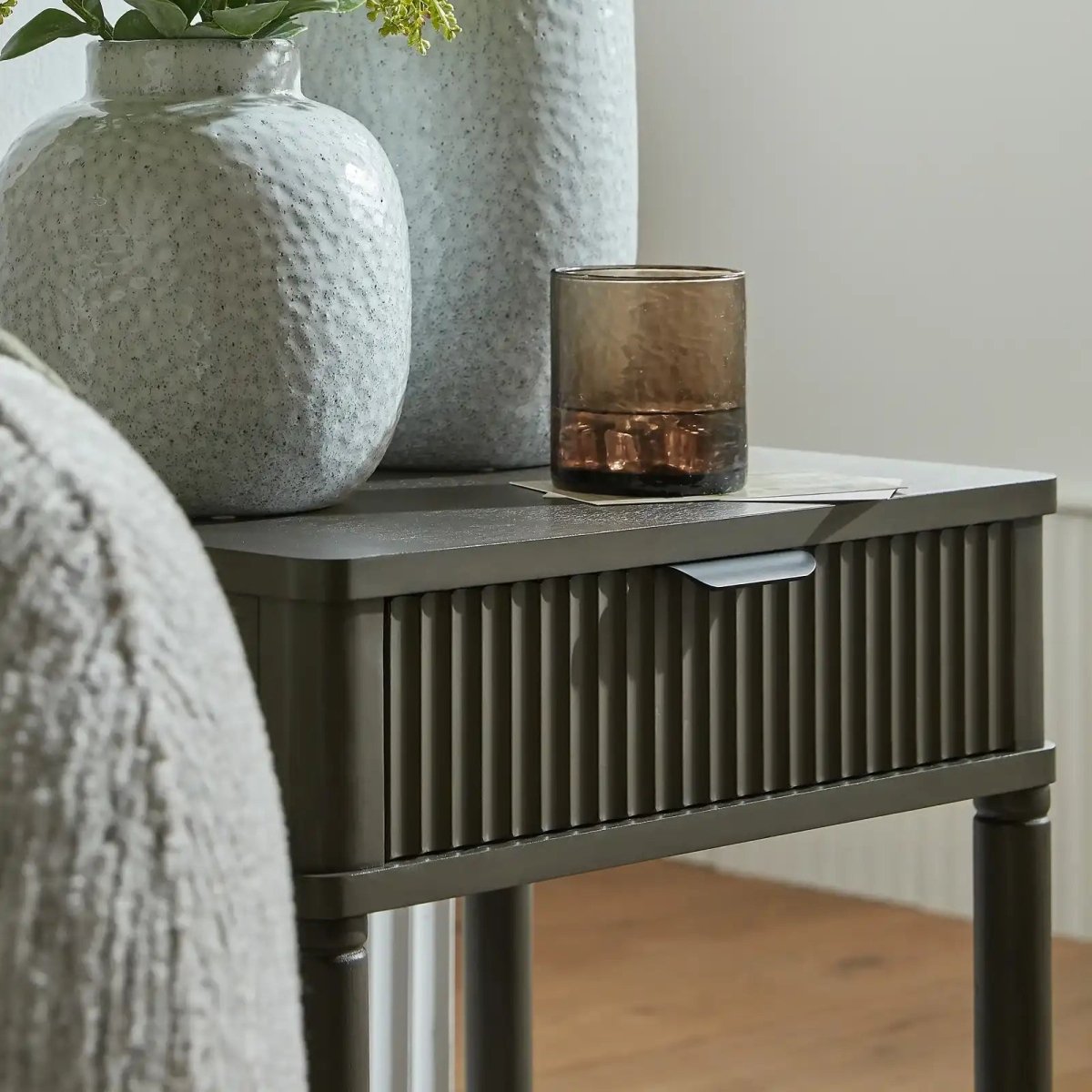 Reed Collection 1 Drawer Side Table - Price Crash Furniture