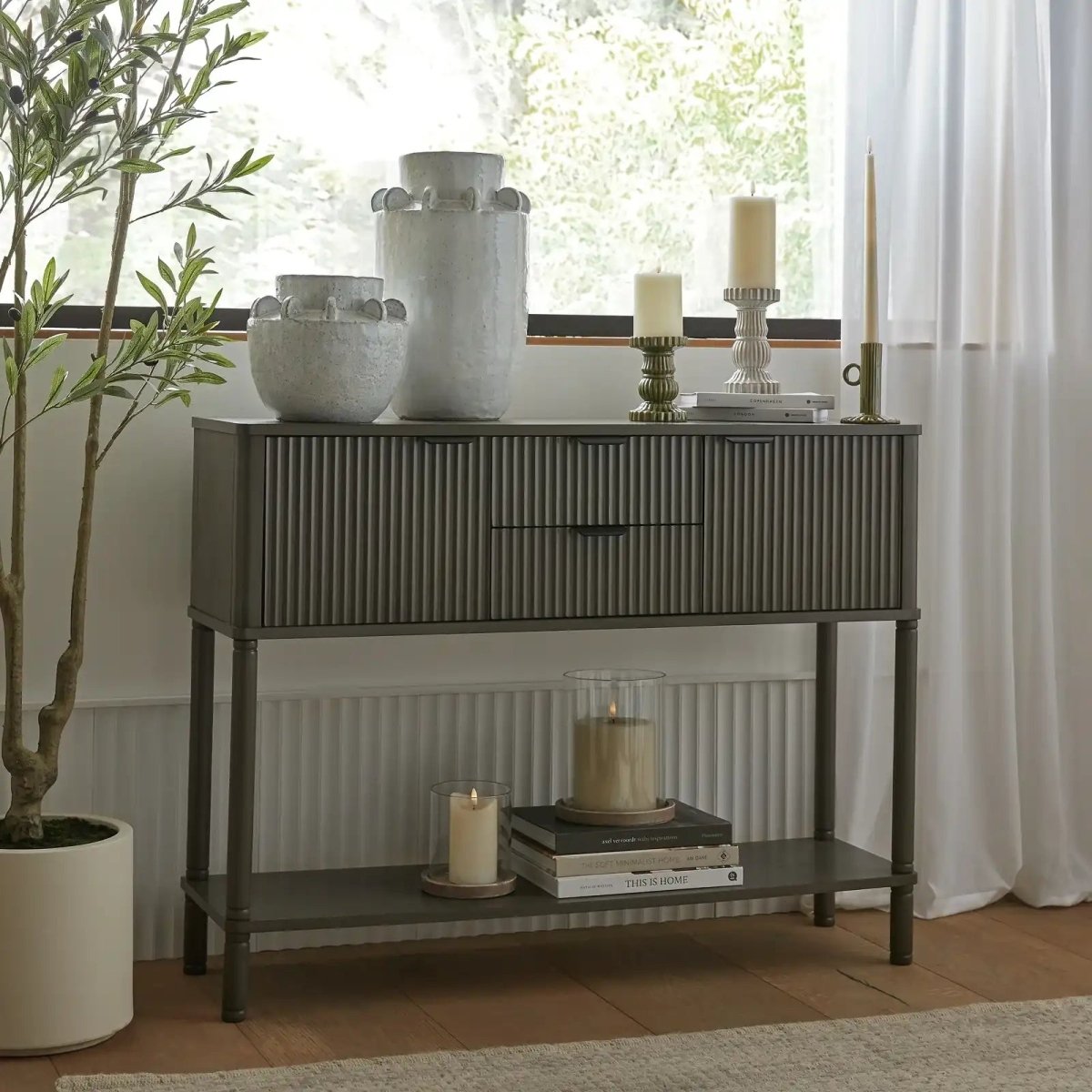 Reed Collection 2 Drawer 2 Door Console Table - Price Crash Furniture