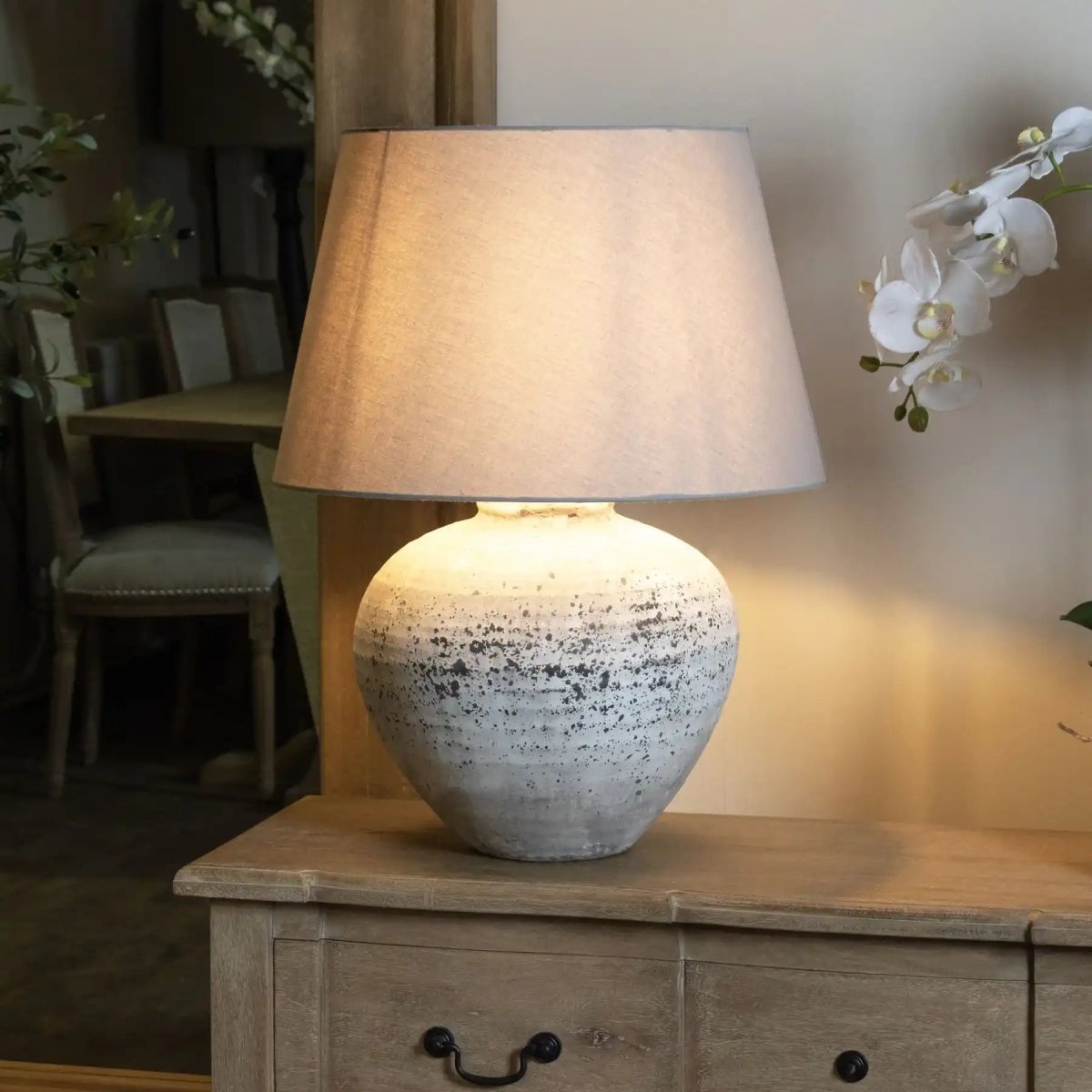 Regola Large Stone Ceramic Lamp - Price Crash Furniture