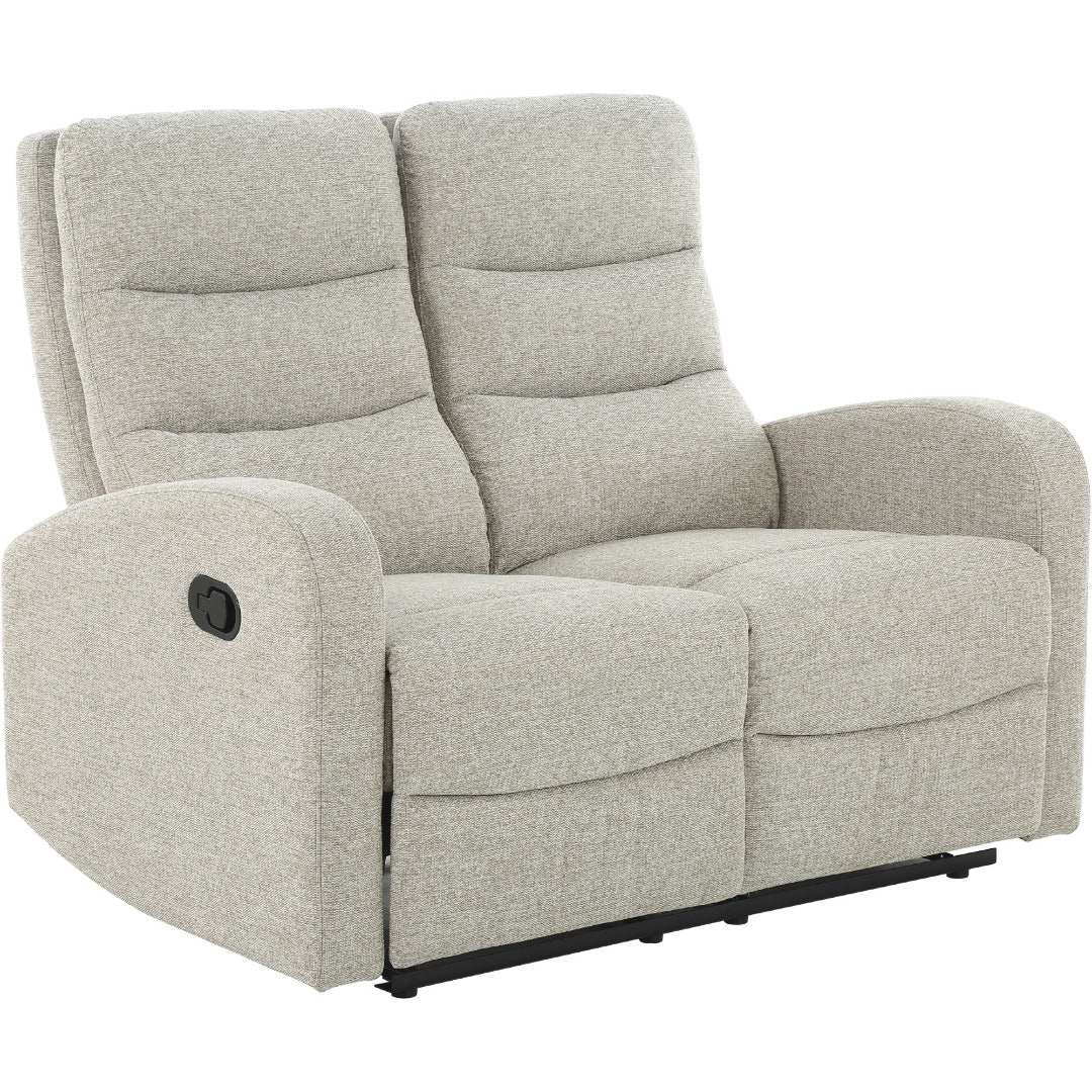 Rena 2 Seater Manual Recliner Natural Fabric - Price Crash Furniture
