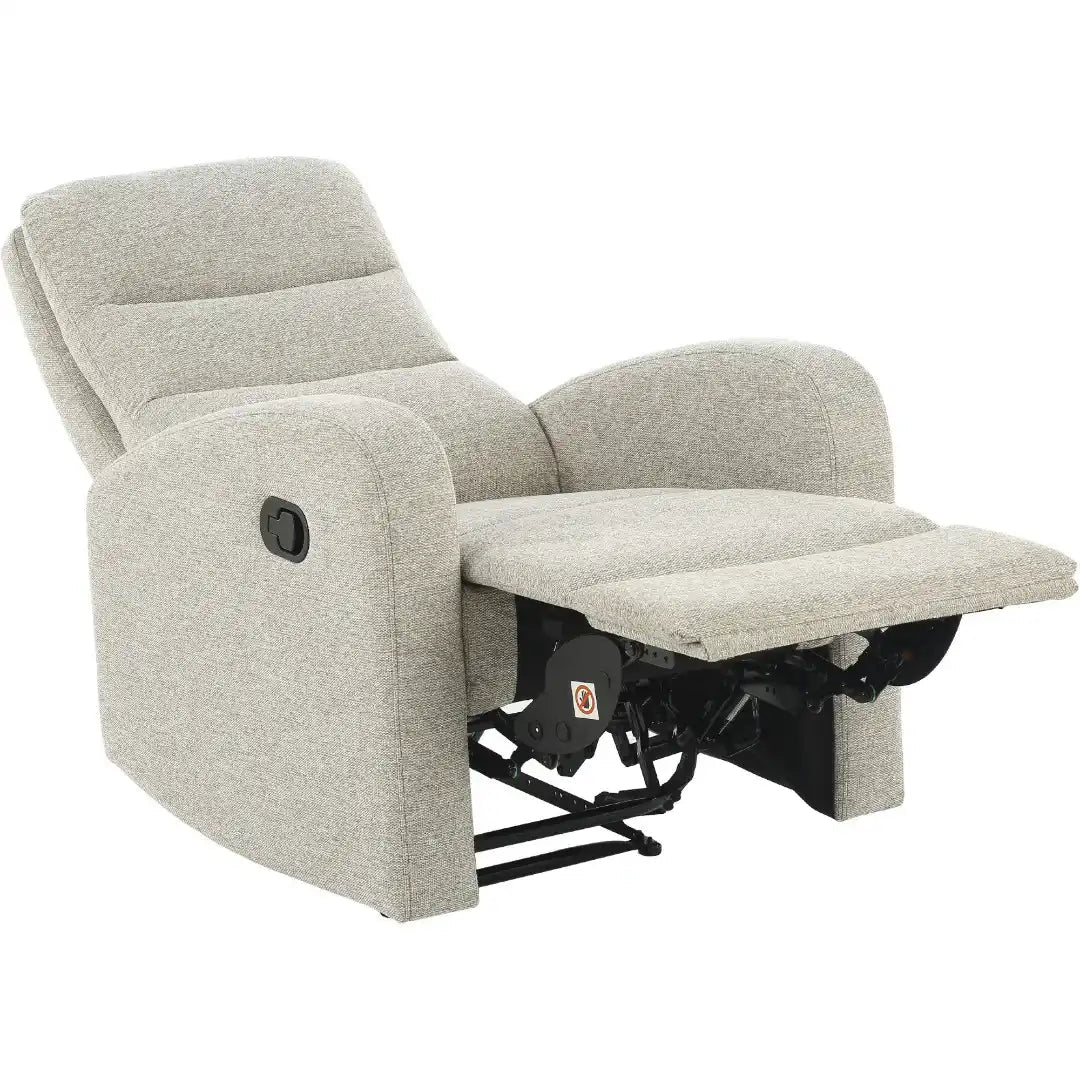 Rena Armchair Manual Recliner Natural Fabric - Price Crash Furniture