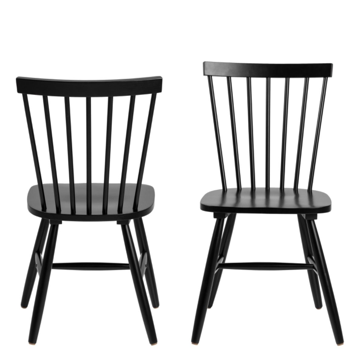 Riano Dining Chairs In Black Set Of 2 - Price Crash Furniture