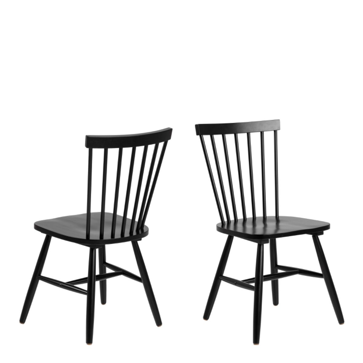 Riano Dining Chairs In Black Set Of 2 - Price Crash Furniture