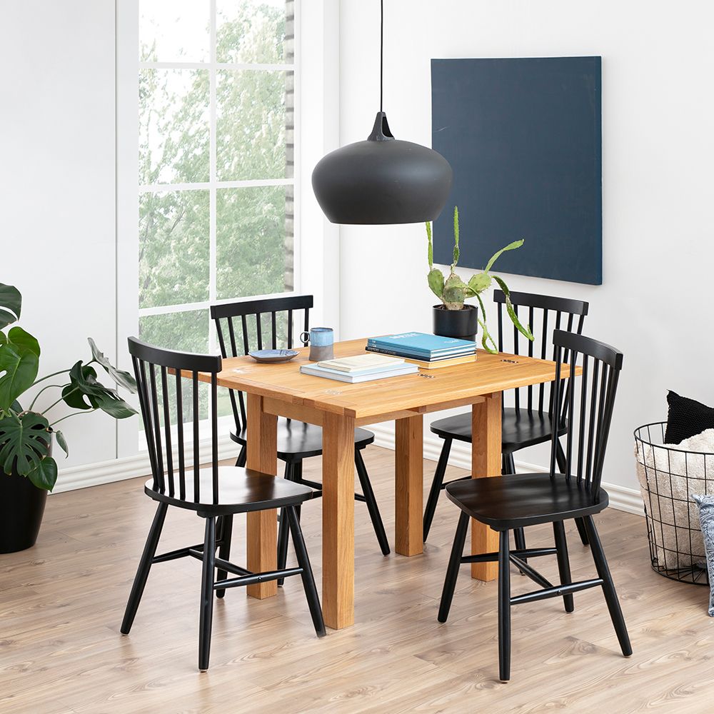 Riano Dining Chairs In Black Set Of 2 - Price Crash Furniture
