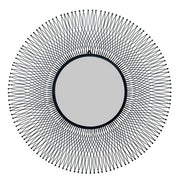 Rio Black Large Wire Mirror - Price Crash Furniture